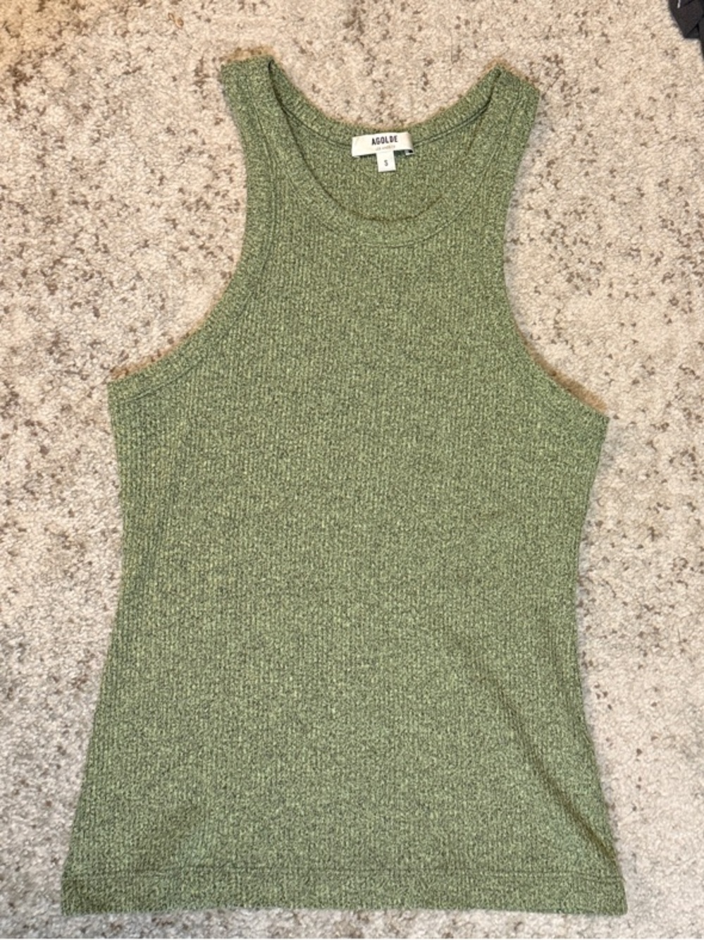 Agolde Olive Ribbed Tank Top - Women